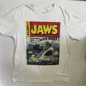 JAWS #1 Edition Movie Terror Poster Graphic T Shirt Steven Spielberg Unisex XL